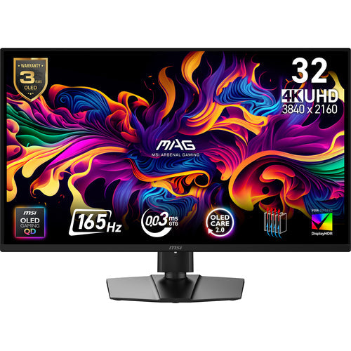 MSI MAG 322UP QD-OLED E16 – 31,5″ gamingskærm, 3840 × 2160, 165 Hz
