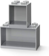 Room Copenhagen LEGO Regal Brick Shelf 8+4, Set 41171740 (light grey, 2 shelves) Room Copenhagen