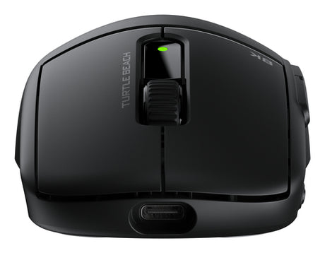Turtle Beach Burst II Pro – trådløs gamingmus, sort – Front med USB-C-port