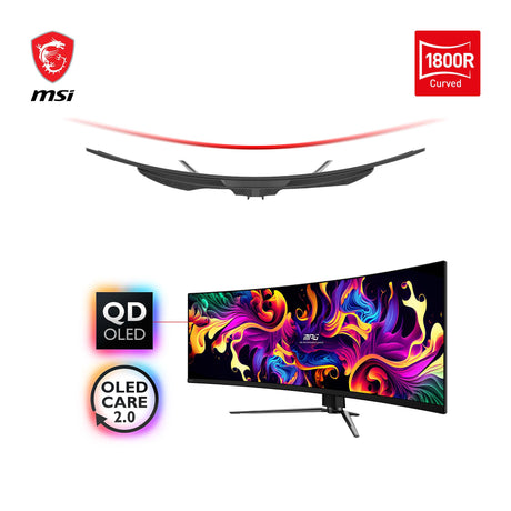 MSI MPG 491CQPDE QD-OLED 49 5120 x 1440 (UltraWide) HDMI DisplayPort USB-C 144Hz MSI