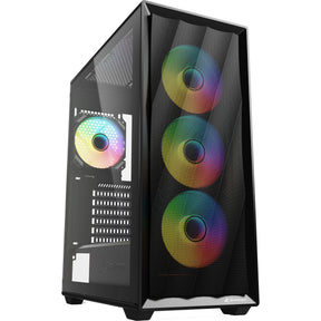 Sharkoon VK4 ARGB ATX-kabinet, sort, 4 × 120 mm PWM-blæsere