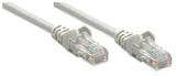 INTELLINET Patchkabel RJ45 U/UTP Cat6 5.00m Hebelschutz grau Intellinet