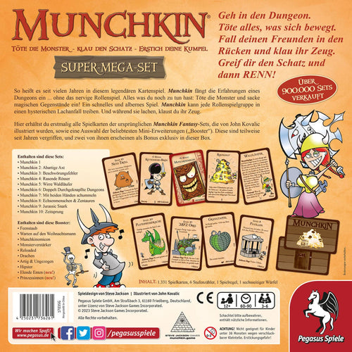 Pegasus Munchkin Fantasy Super-Mega-Set Tysk – Æskens bagside