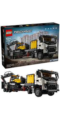 LEGO Technic 42175 Volvo FMX og EC230 – modeller og emballage