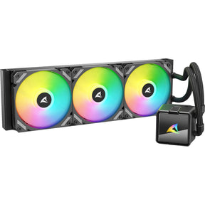 Sort Sharkoon S60 ARGB 360 mm AIO-vandkøler med tre ARGB-blæsere