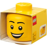 Room Copenhagen LEGO Storage Head "Happy Boy", small (yellow) Room Copenhagen