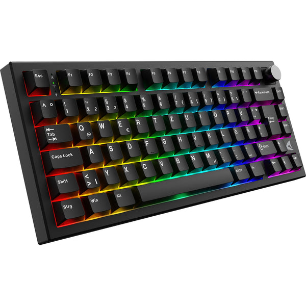 Sharkoon SKILLER SGK55W mekanisk tastatur – sort, 75 %, tysk layout