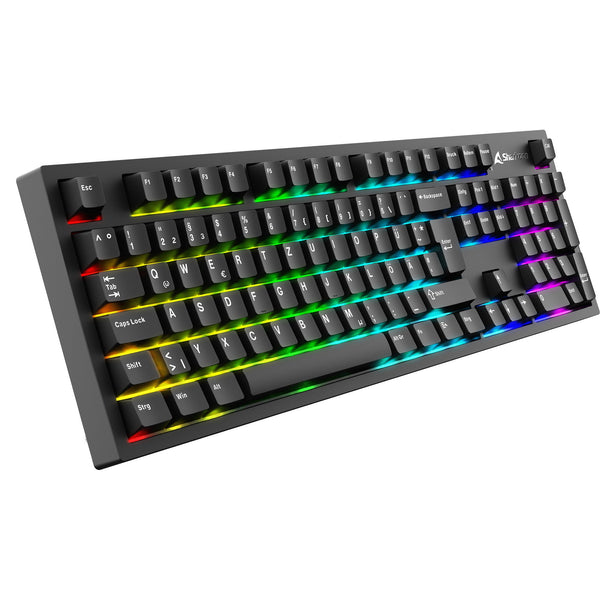 Sharkoon OfficePal KB70W Silent tastatur – sort, DE