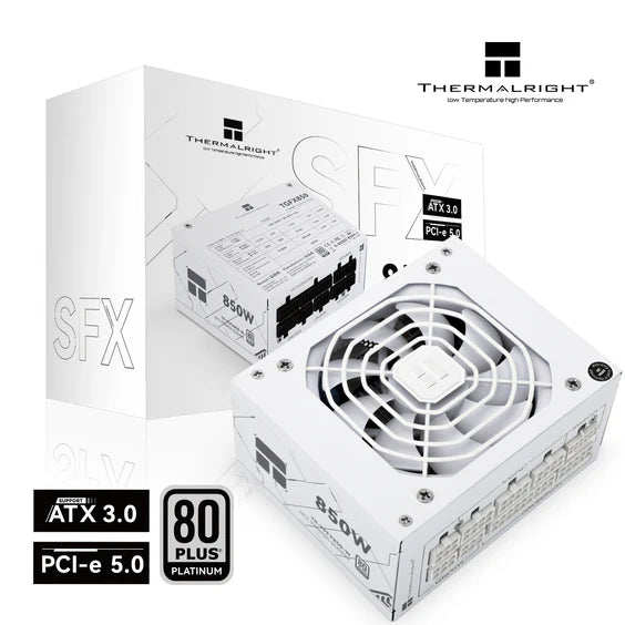 Thermalright TR-TPFX 850W, 80+ Platinum modular PSU, SFX, Hvid Thermalright