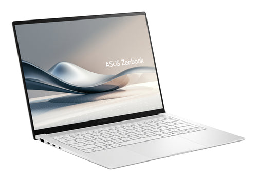 ASUS Zenbook S14 UX5406SA-PV524W – set skråt forfra; layout på billedet er illustrativt