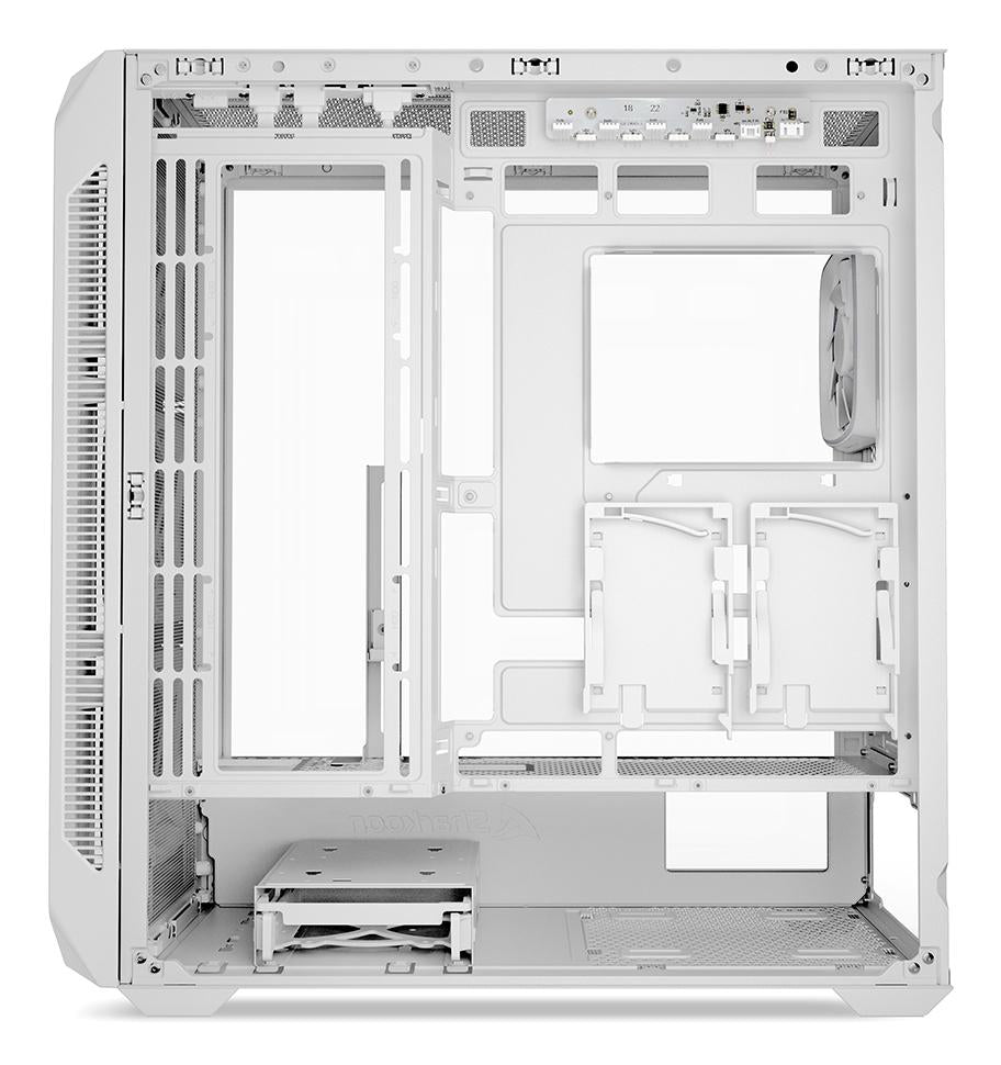 Sharkoon AK5M RGB White Mesh Front Tempered Glass 4x 120mm ARGB PWM Fans USB-C BTF ATX Gaming PC Case Sharkoon