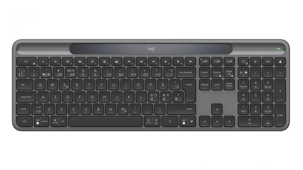 Logitech - Signature Slim Solar+ K980 Keyboard - Graphite (Nordic)