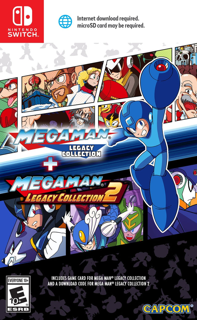 Mega Man Legacy Collection 1 + 2 Nintendo Switch Import – Mega Man Legacy Collection 1 og 2 amerikansk omslag