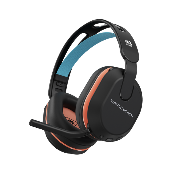 Turtle Beach Stealth 500 – Switch 2-headset, sort – Sort Switch 2-headset på mørk baggrund