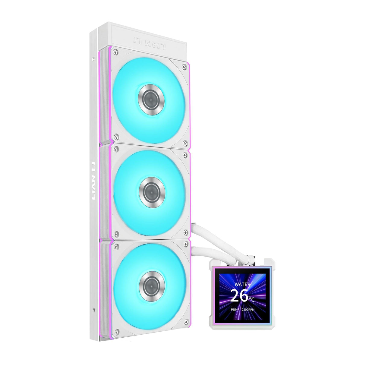 Lian Li Hydroshift II LCD-S, 360CL Wireless, White Lian Li