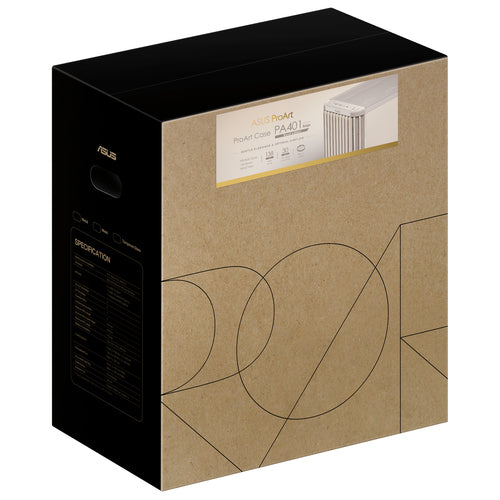 ASUS ProArt PA401 Wood Edition Beige - Tempered Glass Panel – produkt og emballage