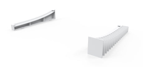 Hvid Oniverse-stander til vandret PS5 – de to standerdele uden konsol