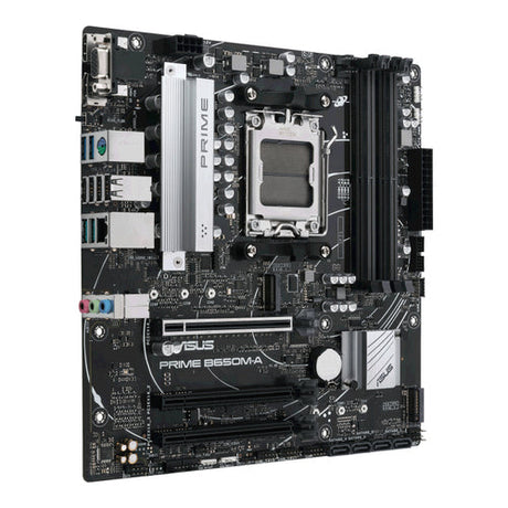 ASUS PRIME B650M-A – micro ATX AM5 bundkort – skråt ovenfra