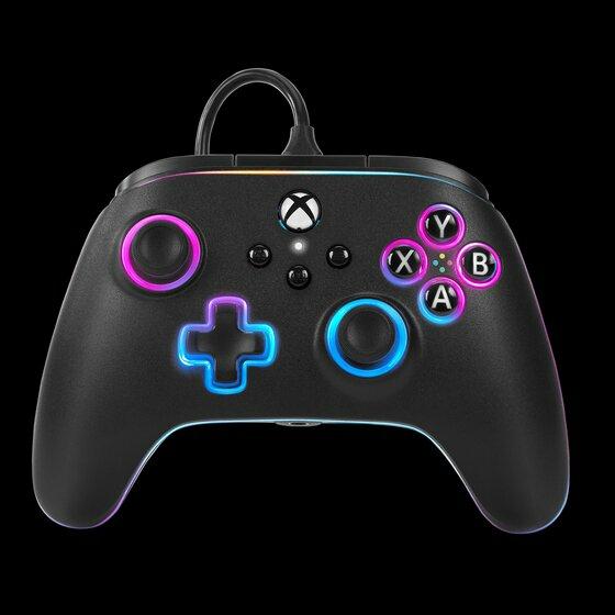 PowerA Advantage Kablet Controller - Xbox Series X/S -  m/ Lumectra + RGB LED Strip - Sort