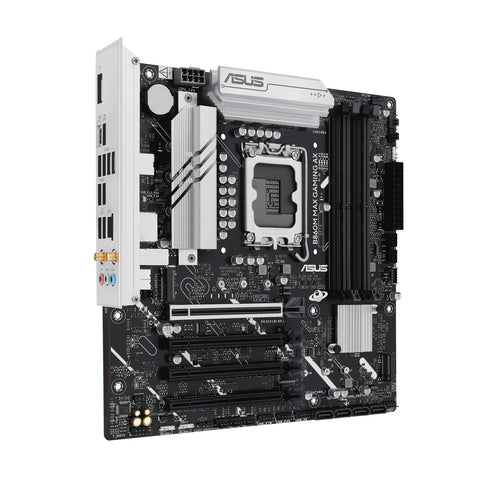 ASUS B860M MAX GAMING AX – skråt ovenfra