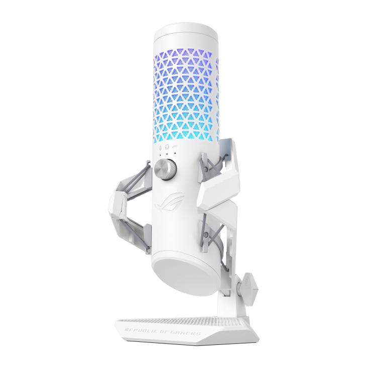 ASUS ROG CARNYX Professional Cardioid Condenser USB Gaming Microphone with RGB - Moonlight White ASUS