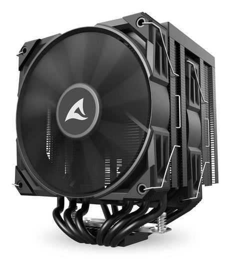 Sharkoon A60 Black 260W TDP 6-Heatpipe Dual Tower Dual 120mm PWM FDB CPU Air Cooler Sharkoon