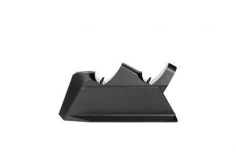 Sort Deltaco Gaming GAM-147-ladestation til PS5-controllere – set fra siden