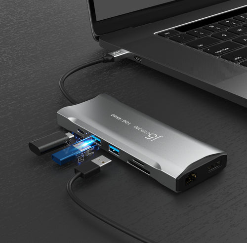 j5create JCD397-N – USB-C mini-dock til tre skærme – Eksempel på tilsluttet USB-udstyr