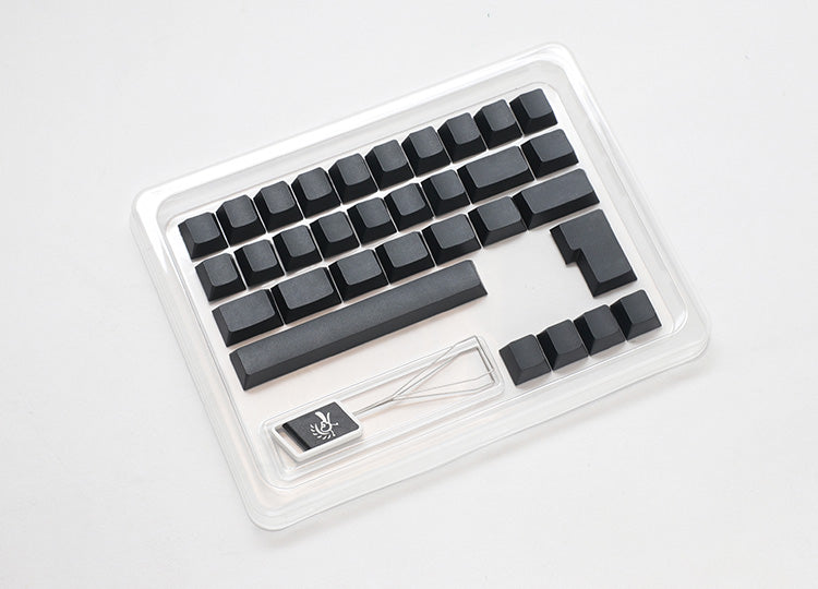 Ducky Blank - 132 Keycap Set - Cherry Profile - PBT - Black Ducky