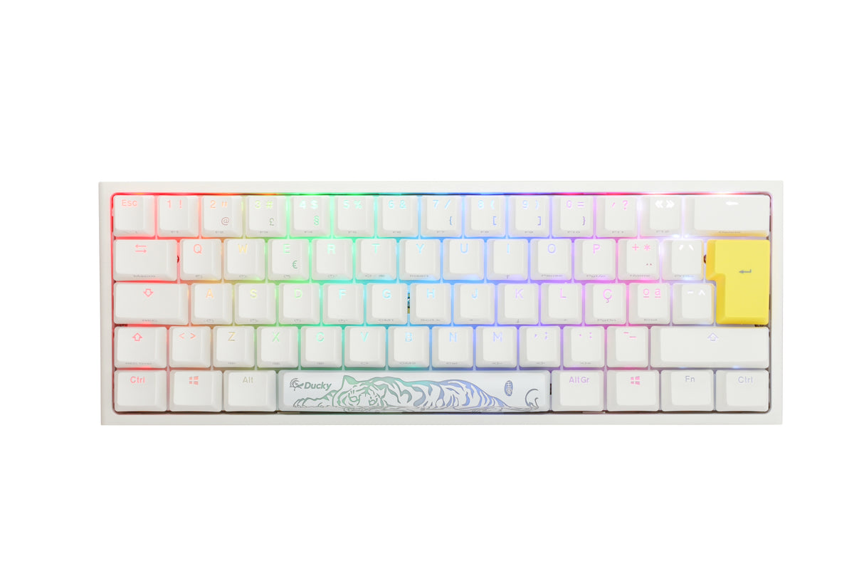 Ducky One 2 Pro – klassisches reines Weiß Nordic – Mini 60 % – Gateron-Gelb