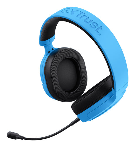 Trust GXT 498B Forta – blåt gamingheadset til PS5 og PS4 – nærbillede af produktdetalje