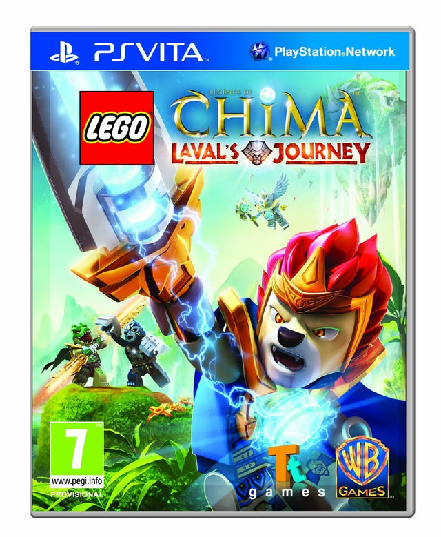 LEGO Legends of Chima: Laval's Journey – PS Vita-spillets forside med Laval