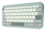 ASUS Marshmallow Keyboard KW100 – taster og arbejdsflade set ovenfra (vinkel 3); tastaturlayout illustrativt