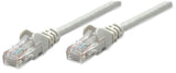 INTELLINET Patchkabel RJ45 U/UTP Cat6 5.00m Hebelschutz grau Intellinet