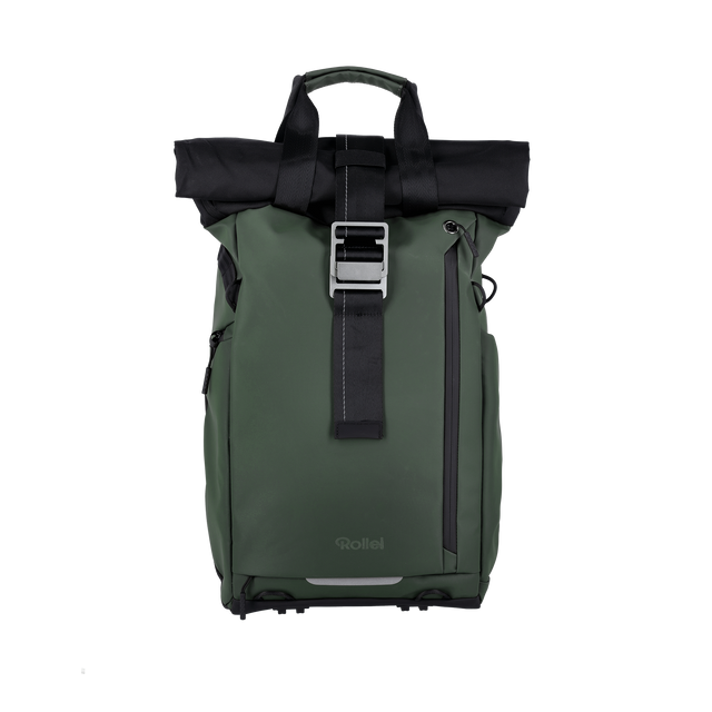 Rollei Fotoliner Ocean Rolltop – kamerarygsæk, grøn