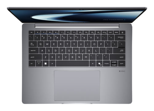 ASUS ExpertBook P5 G2 PM5406CGA-SF0163X – taster og arbejdsflade set ovenfra; tastaturlayout illustrativt
