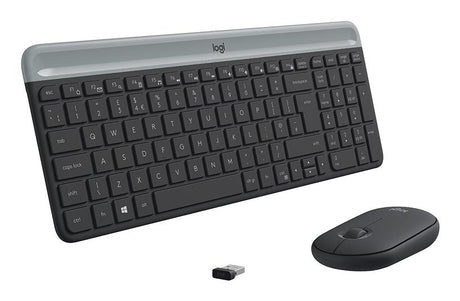 Logitech - Slim Wireless Keyboard and Mouse Combo MK470 NORDIC