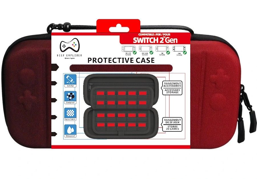 Deep Explorer - Protective Case Red – Nintendo Switch 2 – produktbillede