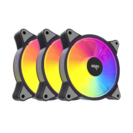 Computer Fan set 3in1 Aigo AR12 ARGB 120x120 (black) Aigo