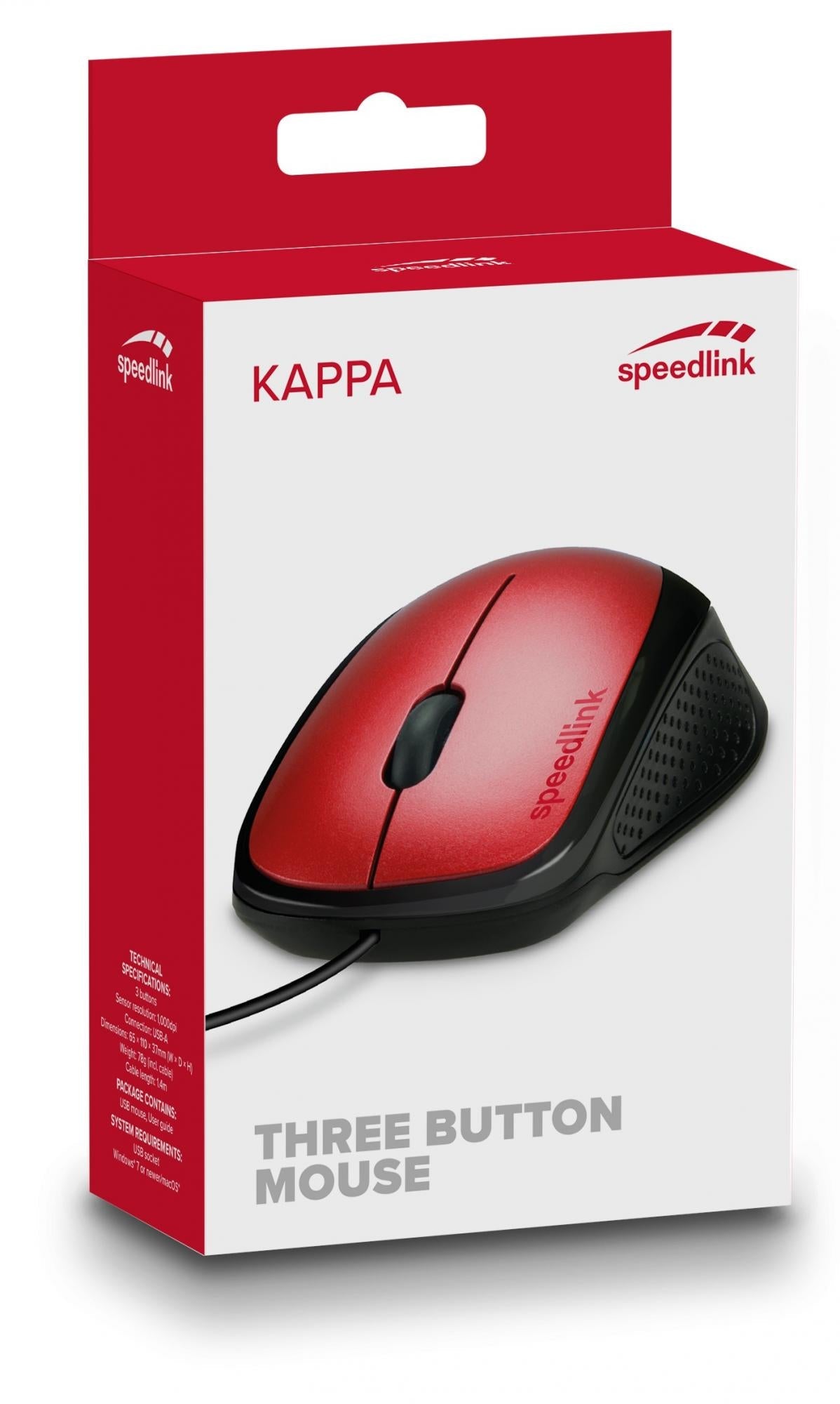 Speedlink - Kappa USB Mouse (Red) Speedlink