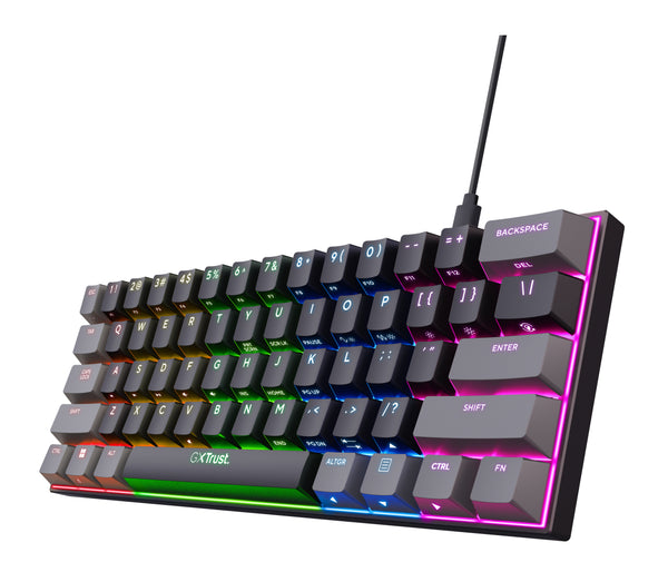 TRUST GXT867 ACIRA 60 % MINI-GAMING-TASTATUR ND
