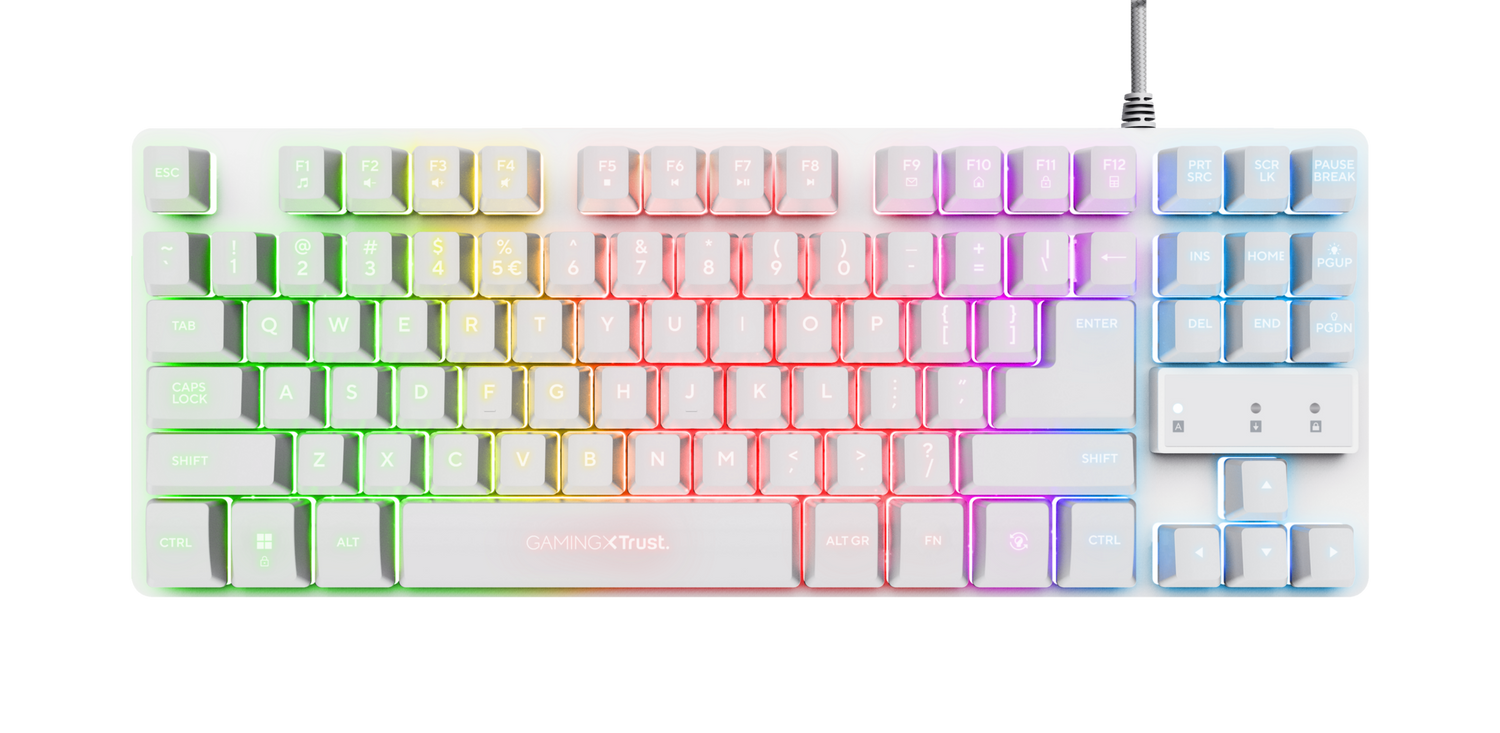 TRUST GXT833W THADO TKL Tastatur hvid