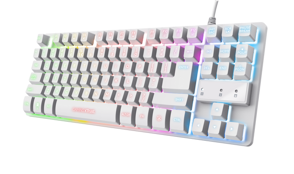 TRUST GXT833W THADO TKL Tastatur hvid