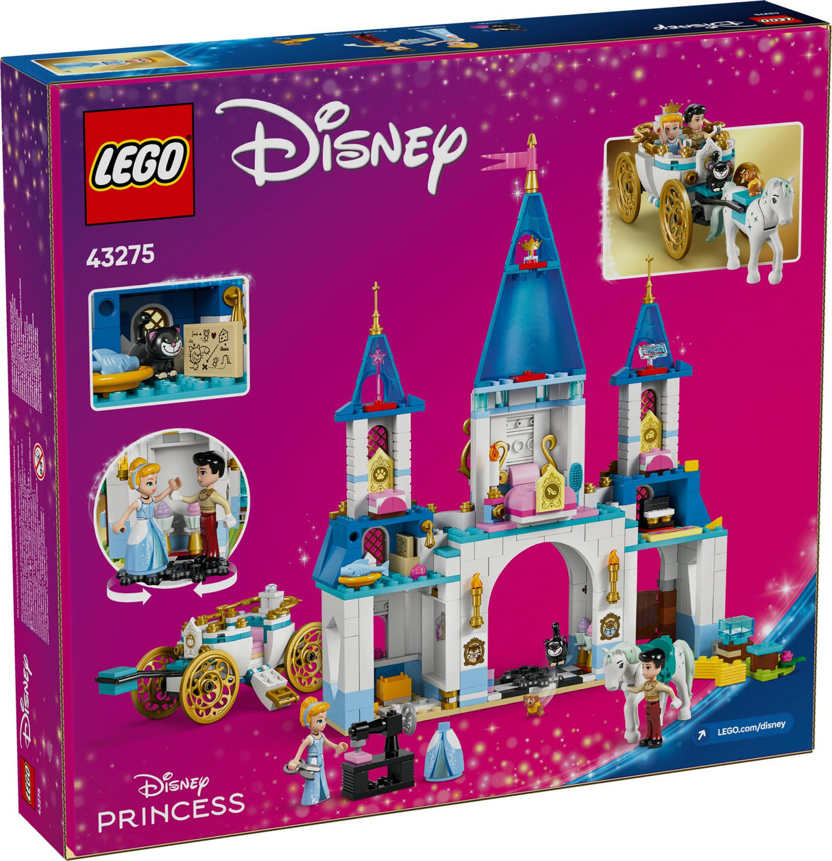 LEGO 43275 Disney Princess Cinderella's Castle and Horse-Drawn Carriage LEGO