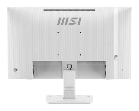 MSI PRO MP251W E14A – 24,5″ skærm, 1920 × 1080, 144 Hz, hvid – bagside