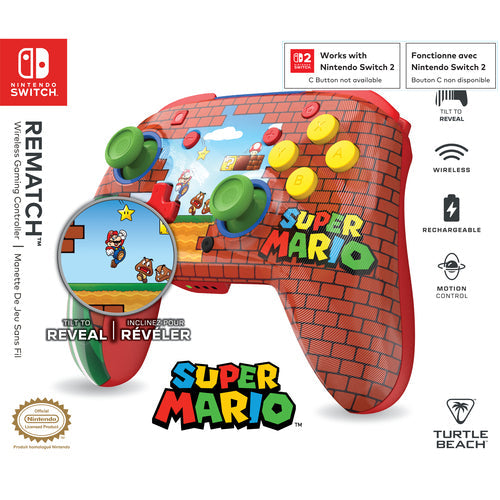 Turtle Beach Rematch Wireless – Mario Bricks Reveal – Switch – Emballagens front