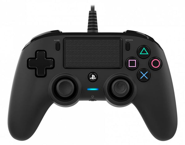 NACON Kabelgebundener Kompakt-Controller – Schwarzes Gamepad für PS4 & PC