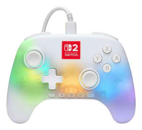 PowerA Advantage Wired Controller for Nintendo Switch 2 with Lumectra - White