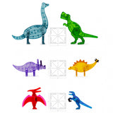 MAGNA-TILES - Dino World XL 50 Piece Set (90228) Magna Tiles