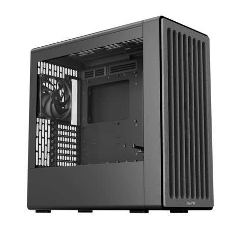 HAVN BF 360 Flow – sort Mid Tower kabinet med præinstallerede high-performance fans HAVN